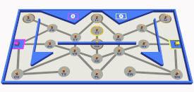 A diagram of the arena for the SR2021 game